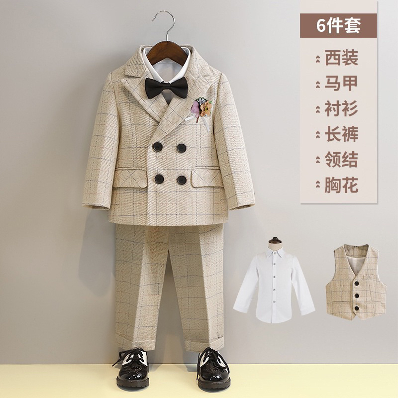 SET VEST CÔNG TỬ CHO BÉ TRAI KÈM NƠ VÀ HOA