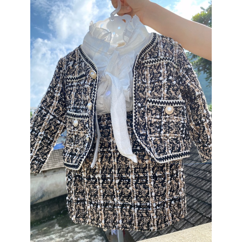 Sét dạ cao cấp 3 chi tiết cho bé gái