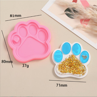 HCM-Khuôn Silicone Làm Móc Khóa Hình Dấu Chân Gấu, Chân Mèo DIY CAKESHOP