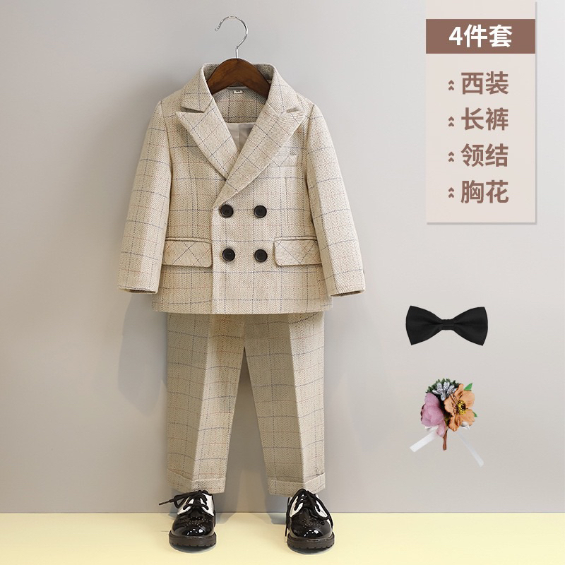 SET VEST CÔNG TỬ CHO BÉ TRAI KÈM NƠ VÀ HOA