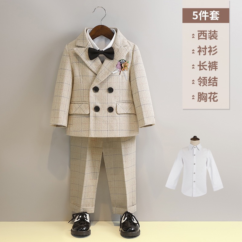 SET VEST CÔNG TỬ CHO BÉ TRAI KÈM NƠ VÀ HOA