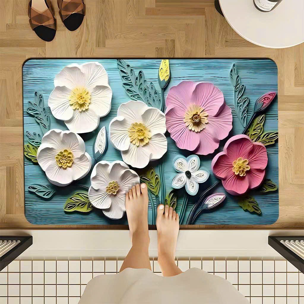 Thảm lau chân nỉ bali họa tiết 3D xinh xắn, thảm chùi chân thấm hút có lớp chống trượt kích thước 40cmx60cm tại Mvyshop