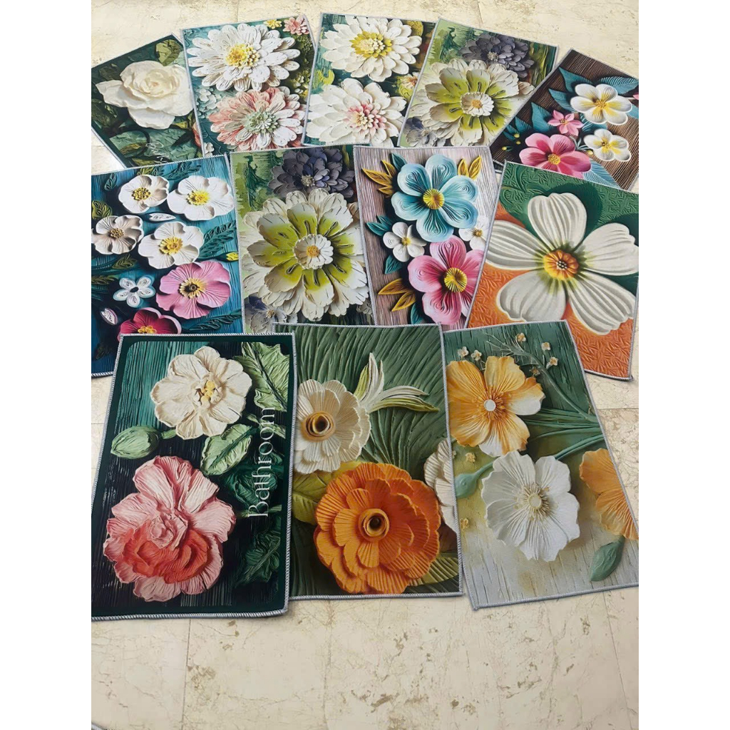 Thảm lau chân nỉ bali họa tiết 3D xinh xắn, thảm chùi chân thấm hút có lớp chống trượt kích thước 40cmx60cm tại Mvyshop