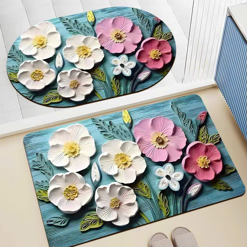 Thảm lau chân nỉ bali họa tiết 3D xinh xắn, thảm chùi chân thấm hút có lớp chống trượt kích thước 40cmx60cm tại Mvyshop