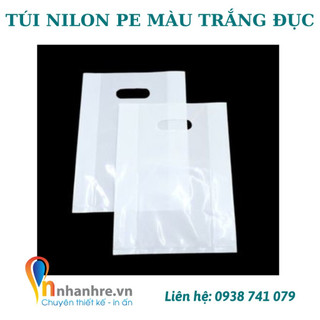 Túi , túi nilong , 1kg túi nilon PE trơn màu trắng đục nhiều size giá rẻ - INNHANHRE
