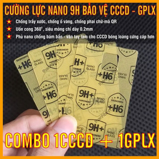 cường lực dán CCCD / GPLX cường lực dẻo nano dán 2 mắt trước sau