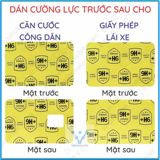 Cường lực dán CCCD / GPLX cường lực dẻo nano dán 2 mắt trước sau