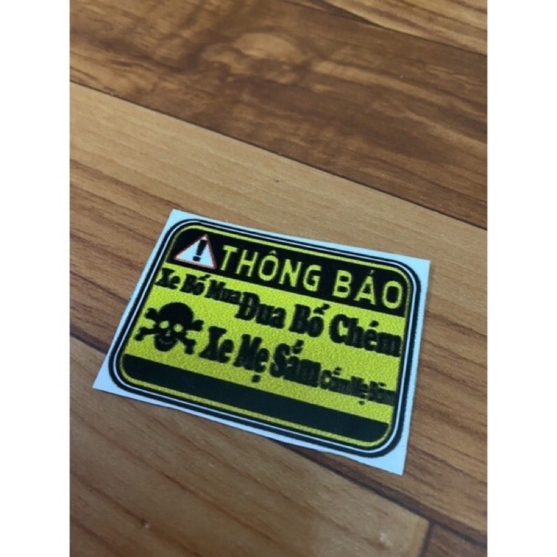 Bộ tem cảnh báo dán trang tri xe máy cực đẹp