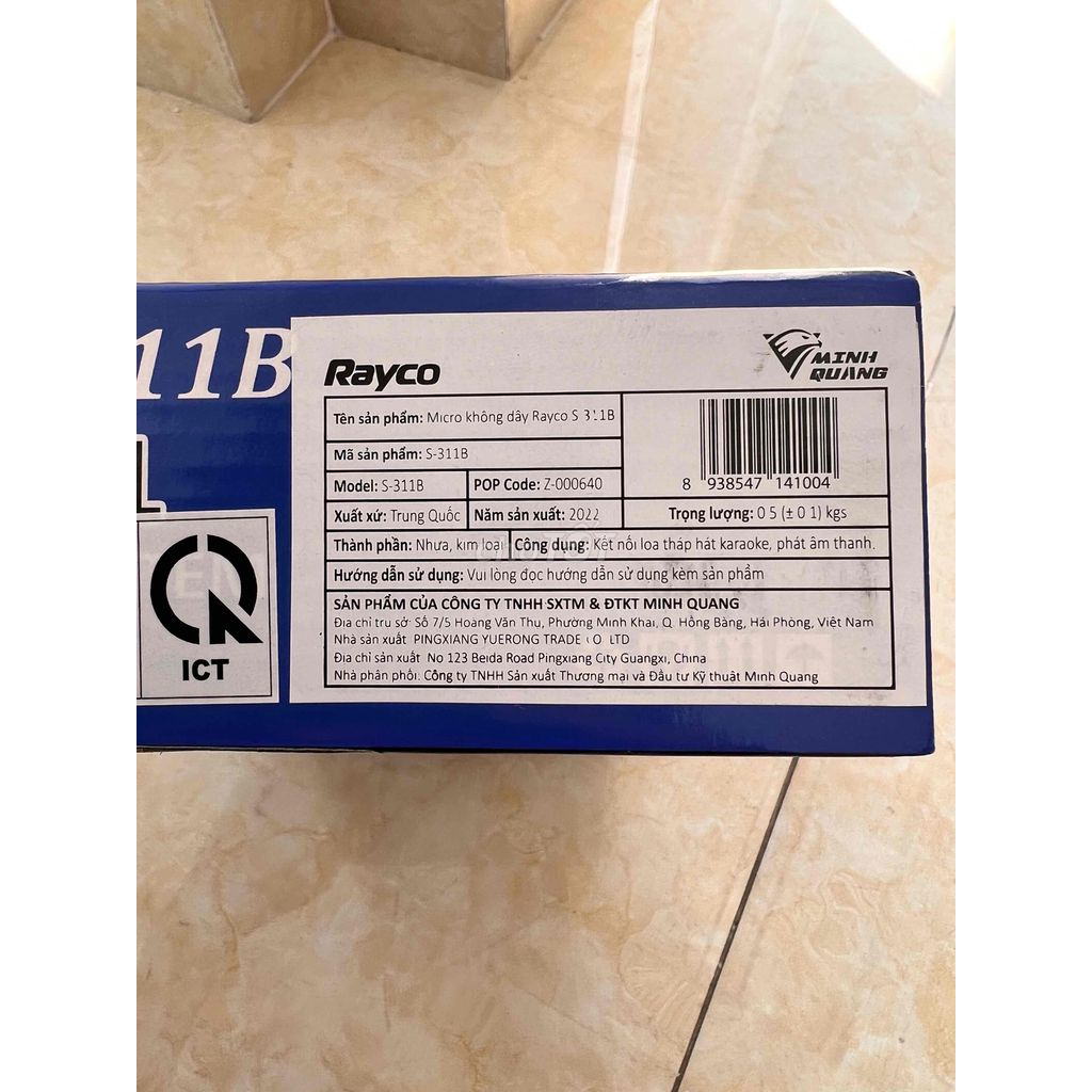 Micro Hát Karaoke Không Dây Đa Năng Rayco S-311B - Hàng chính hãng - Bảo hành toàn quốc 12 tháng