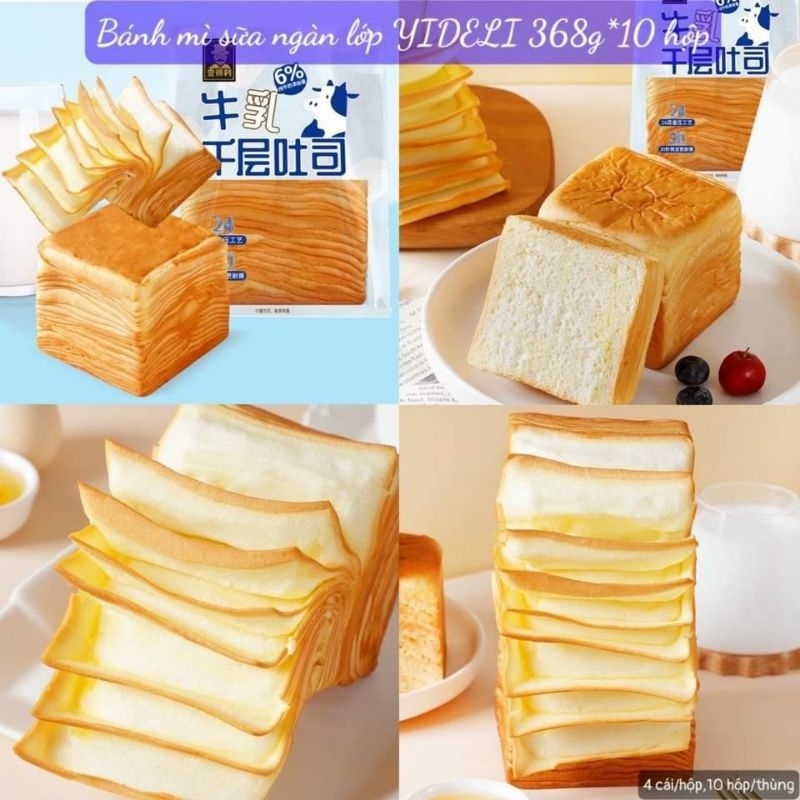 Bánh mì ngàn lớp bơ sữa Combo 3 cái siêu mềm mịn, thơm ngon DMN House H460