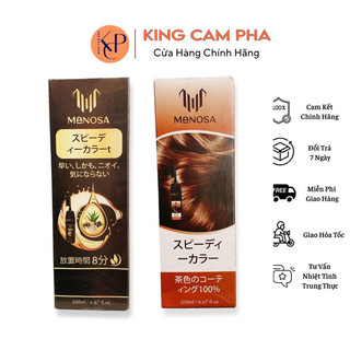Hộp 200ml Dầu gội là đen, gội là nâu Manosa công nghệ Nhật Bản