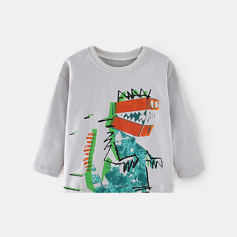 Áo thun dài tay thu đông cho bé EROKIDS họa tiết khủng long chất cotton mềm mại mẫu mới 2023