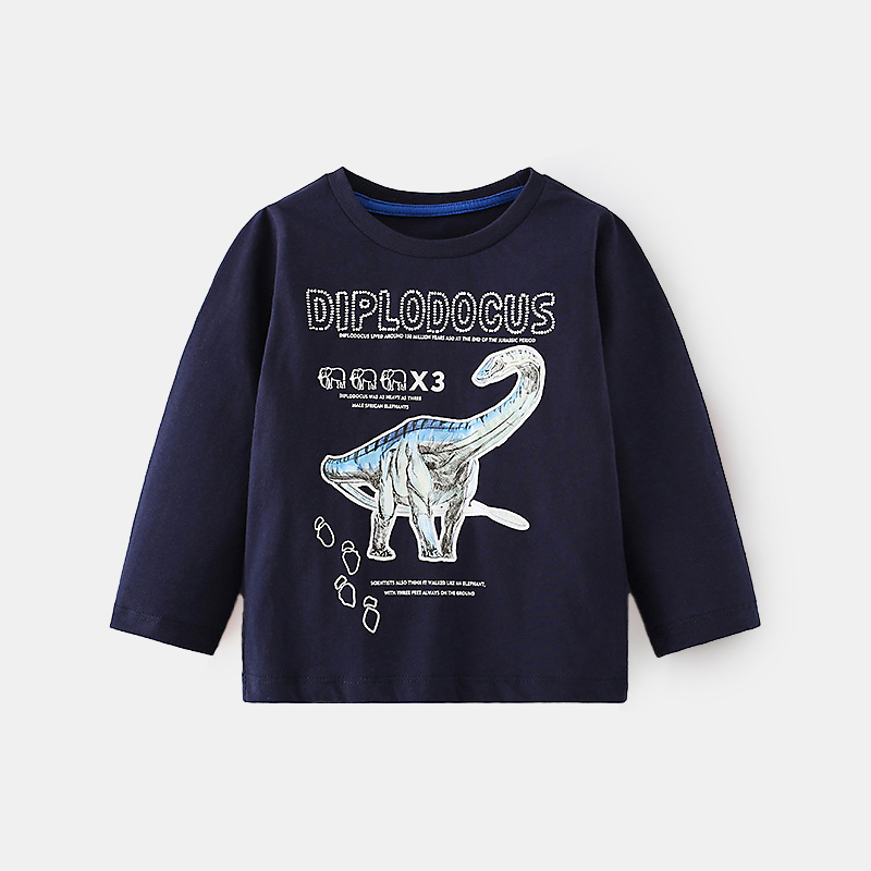 Áo thun dài tay thu đông cho bé EROKIDS họa tiết khủng long chất cotton mềm mại mẫu mới 2023