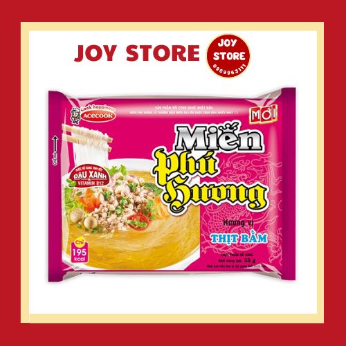 Combo 5 gói Miến Phú Hương vị Sườn Heo/Thịt Bằm 55g