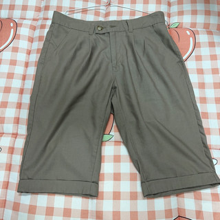 Quần lửng nam nữ màu nâu vải đẹp size S fom to