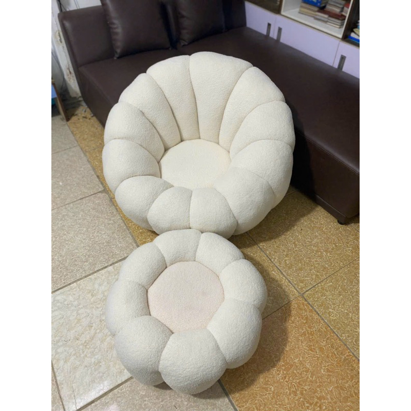 Ghế sofa thư giãn bí ngô kèm đôn
