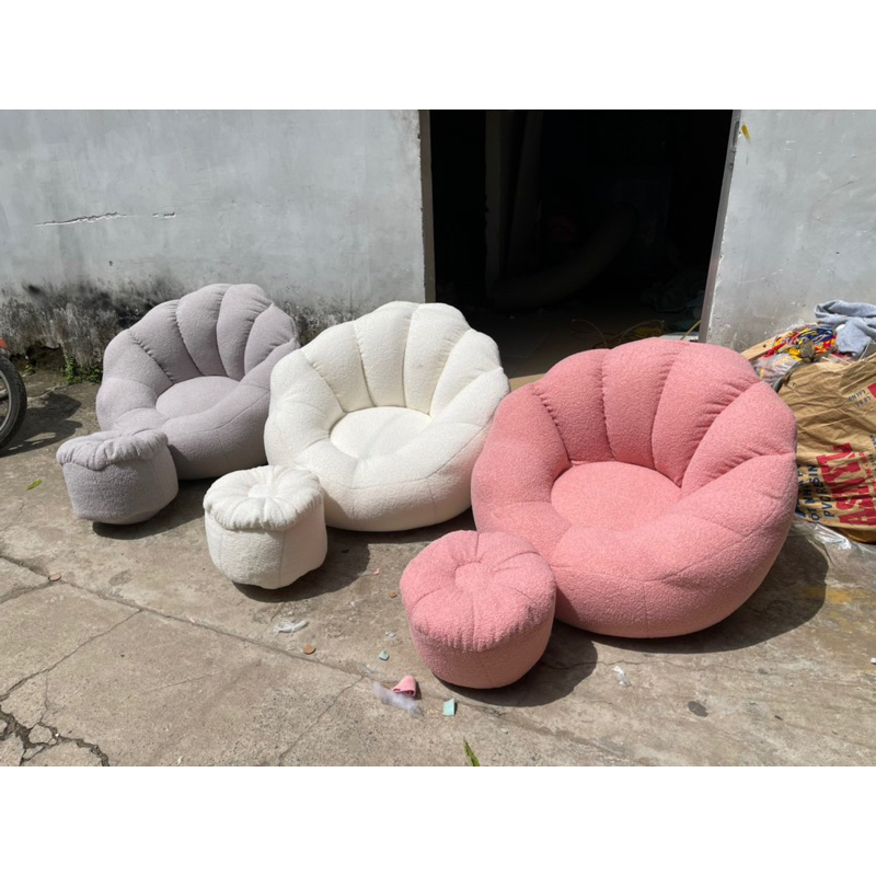 Ghế sofa thư giãn bí ngô kèm đôn