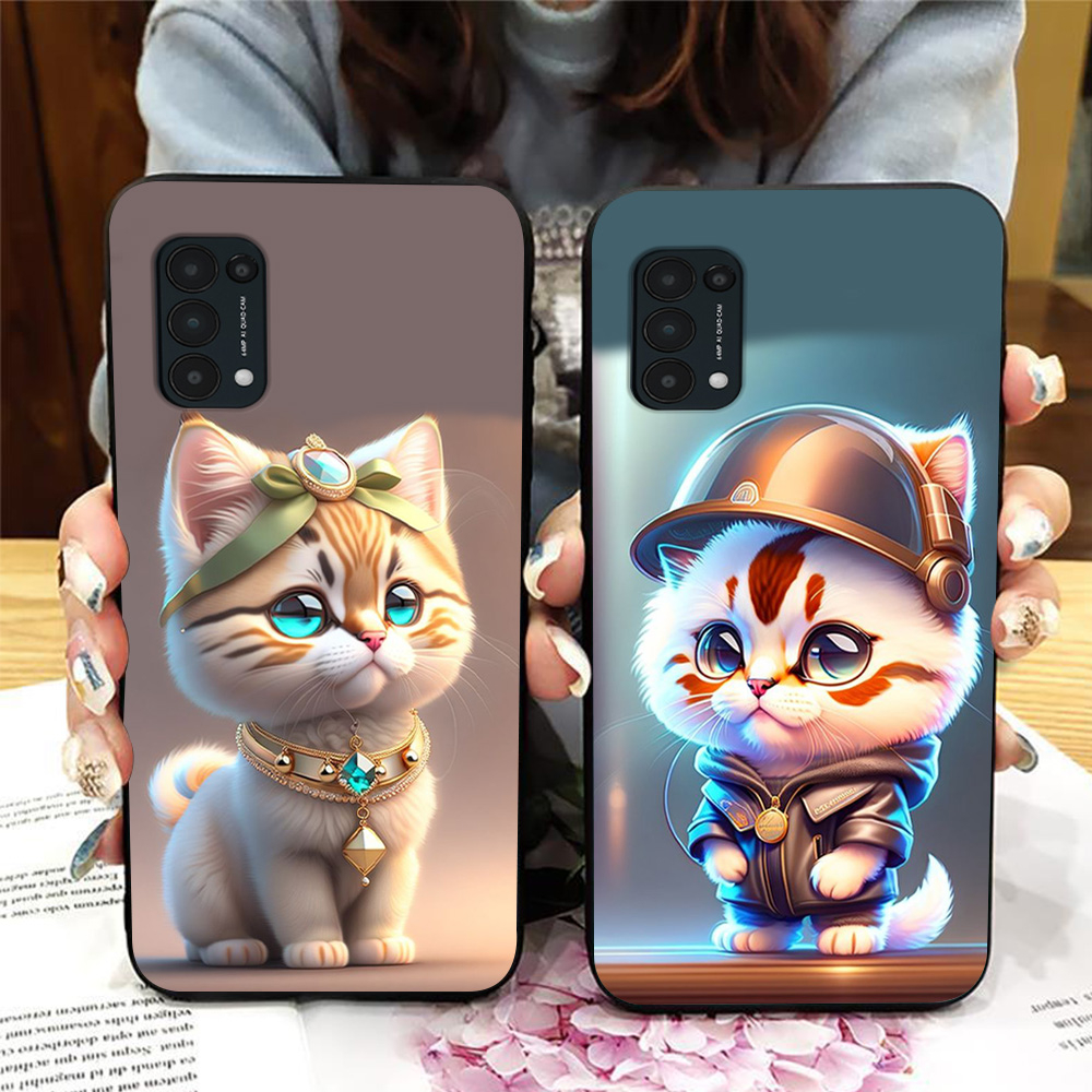 Ốp lưng oppo reno 5 / oppo reno 5 4g / oppo reno 5 5g in hình chú mèo dễ thương