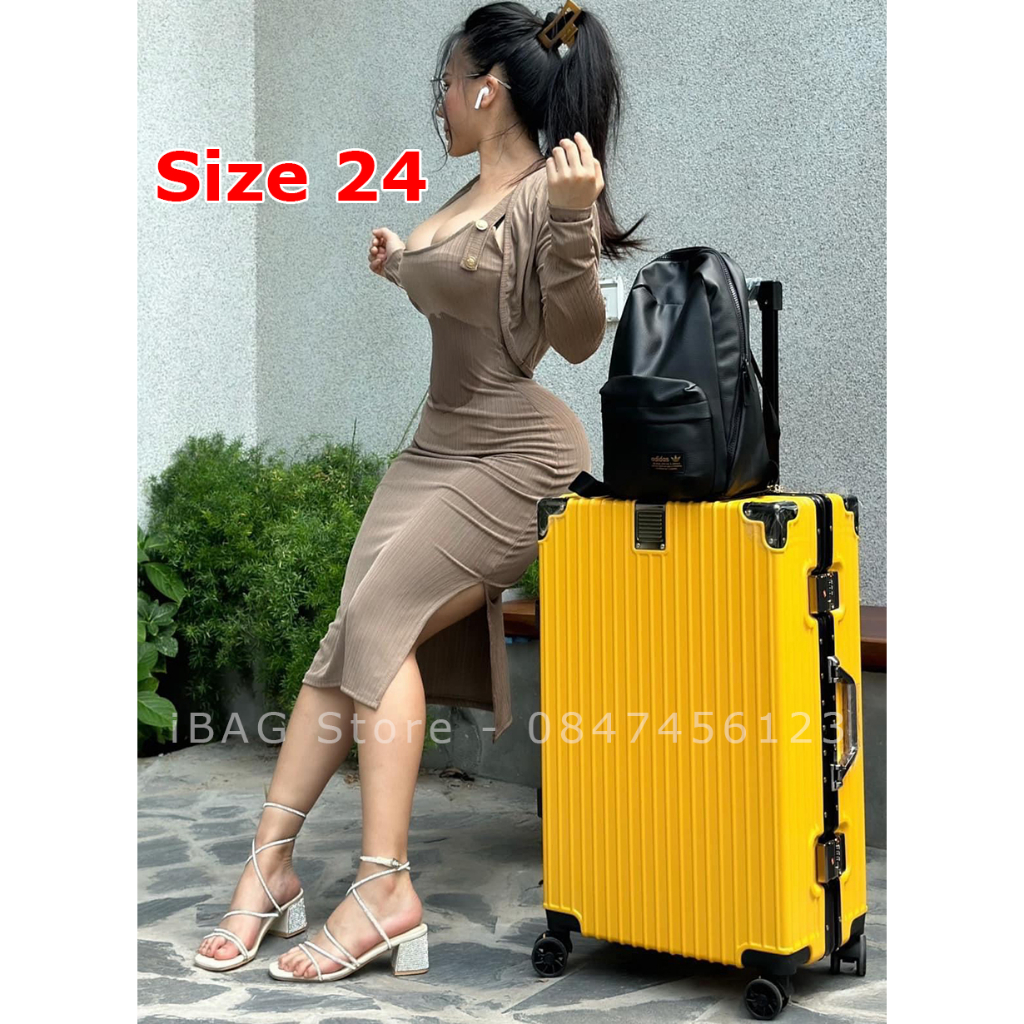 Vali du lịch KHUNG NHÔM cao cấp Size 20/24/29, khoá sập bo góc kim loại chống va đập siêu tốt siêu rẻ, bảo hành 5 năm