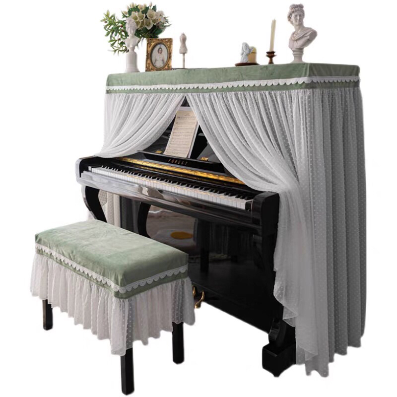 Khăn phủ đàn cơ Upright Piano che bụi tạo thẩm mỹ phong cách Pháp lãng mạn dành cho Công Chúa