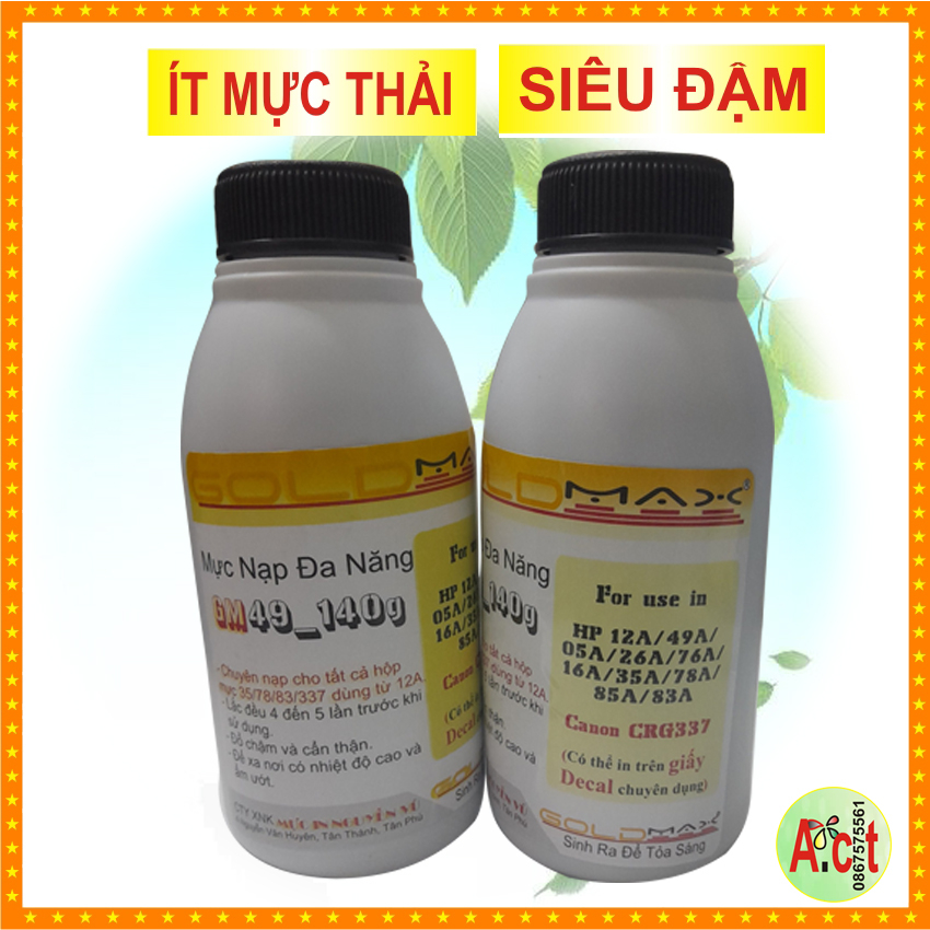 Chai mực nạp cho hộp mực HP 78A, CE278A, EP 326, Canon 326