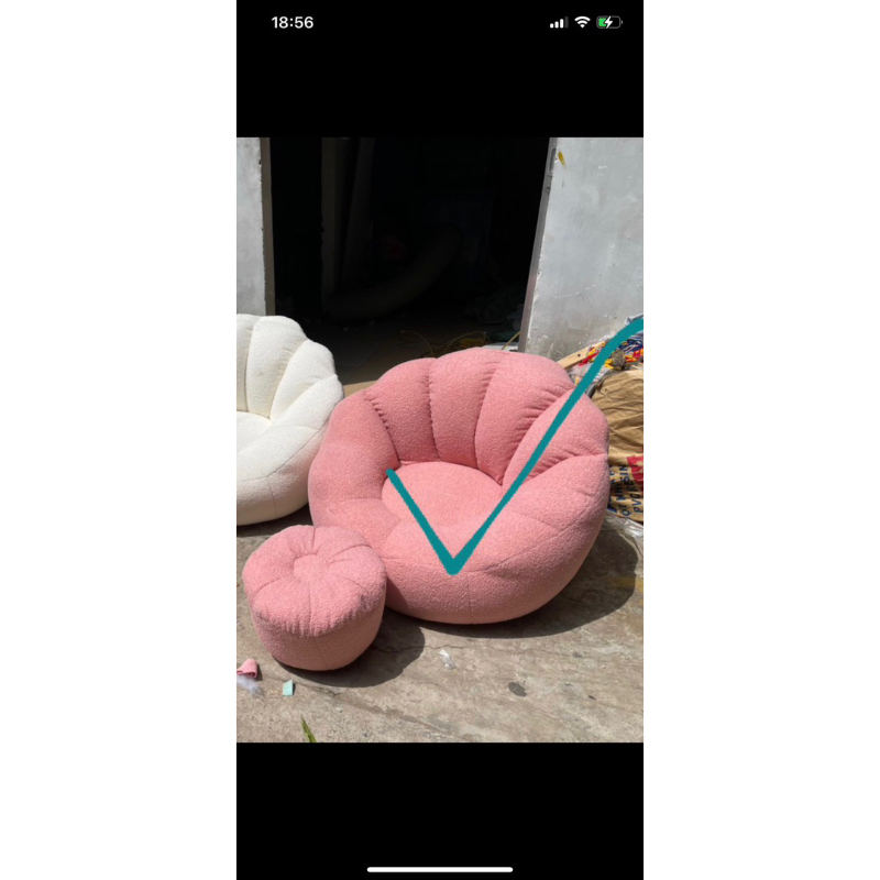 Ghế sofa thư giãn bí ngô kèm đôn