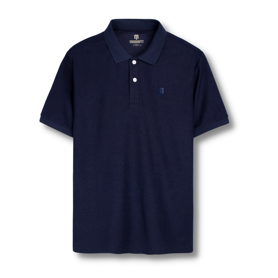 Áo polo nam BASIC SIGNATURE vải cotton cá sấu dệt thoáng mát, mềm mại, lịch lãm và sang trọng - MODANFIT