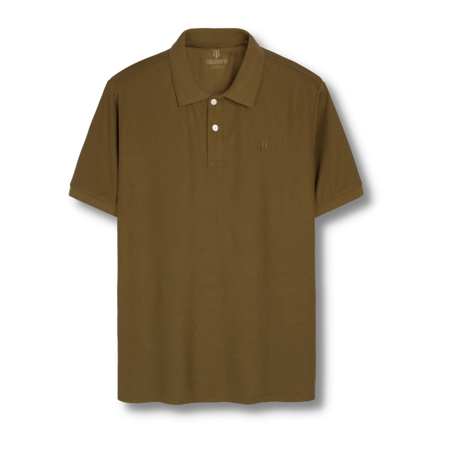 Áo polo nam BASIC SIGNATURE vải cotton cá sấu dệt thoáng mát, mềm mại, lịch lãm và sang trọng - MODANFIT