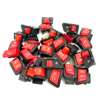 Công Tắc Màu Đỏ Các Loại Công Tắc Hình Thanh-30mm-Công tắc Cos Pha Xe Đời Mới-Passing-Tạm Dừngv.v