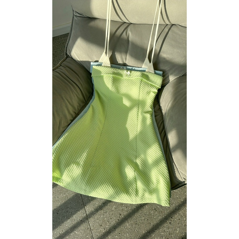 GORGEOUS - Đầm ống phối dây đính nơ ngực cute - JARDIN DRESS