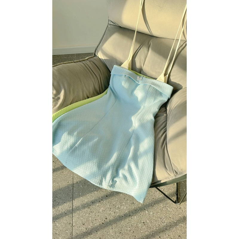 GORGEOUS - Đầm ống phối dây đính nơ ngực cute - JARDIN DRESS