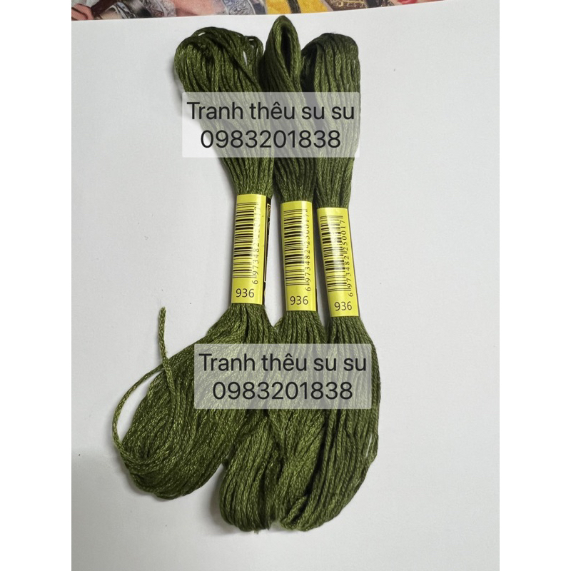 Chỉ thêu cotton, thêu tranh chữ thập, mã chỉ từ 900 đến 967
