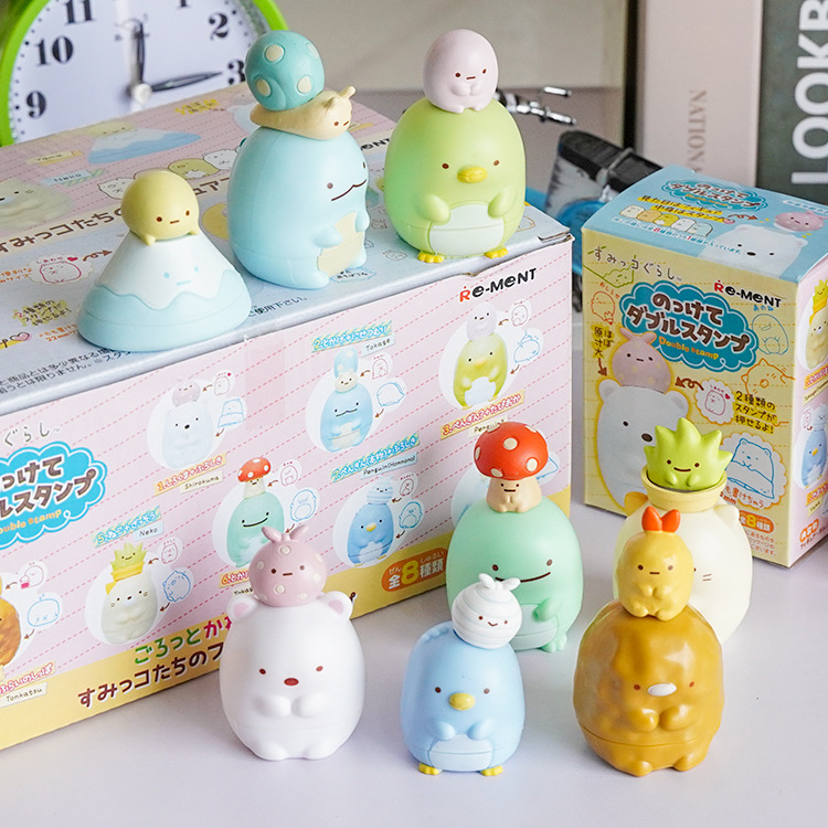 Đồ chơi blind box hộp mù tuyển tập các mô hình hoạt hình kiêm con dấu, Con dấu Sumikko Gurashi