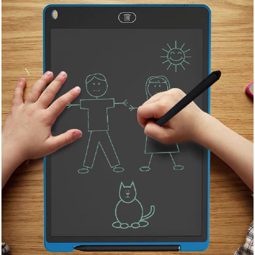 Bảng Viết Vẽ Điện Tử LCD Kèm Bút Và Sẵn Pin Tiện Ích Cho Bé 22x15cm