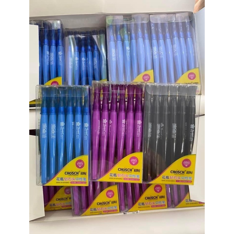 Hộp 12 bút gel kim cương