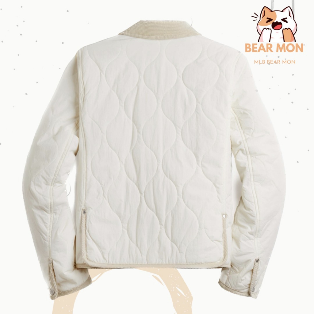 Áo Khoác Phao WHOAU Women's Steve Corduroy Quilted Jacket Whjjd4913F Màu đen nâu trắng
