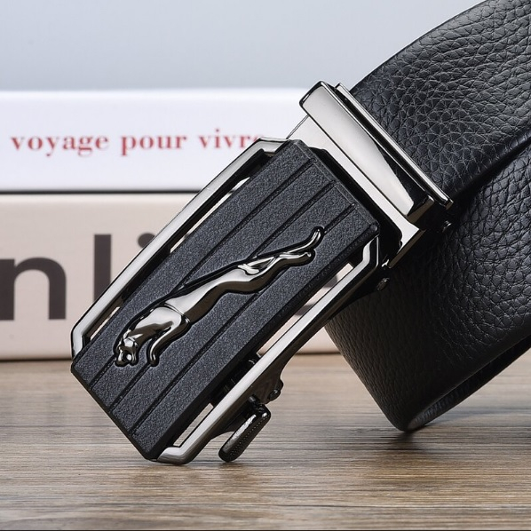Thắt Lưng Dây Nịt Nam Da Bò 100% Khóa Tự Động Cao Cấp Cọp Đen Vàng - Đồ Da Kingshop - Bảo hành 3 năm