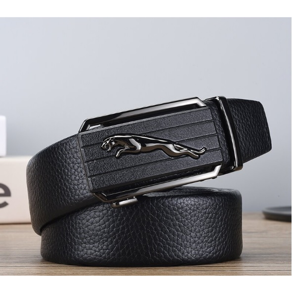Thắt Lưng Dây Nịt Nam Da Bò 100% Khóa Tự Động Cao Cấp Cọp Đen Vàng - Đồ Da Kingshop - Bảo hành 3 năm
