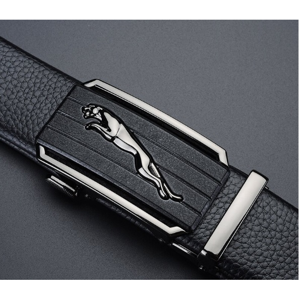 Thắt Lưng Dây Nịt Nam Da Bò 100% Khóa Tự Động Cao Cấp Cọp Đen Vàng - Đồ Da Kingshop - Bảo hành 3 năm