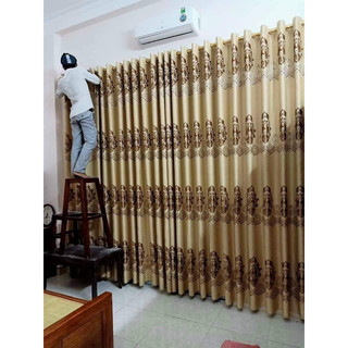 Rèm cửa vải gấm chống nắng, may sẵn nhiều kích thước