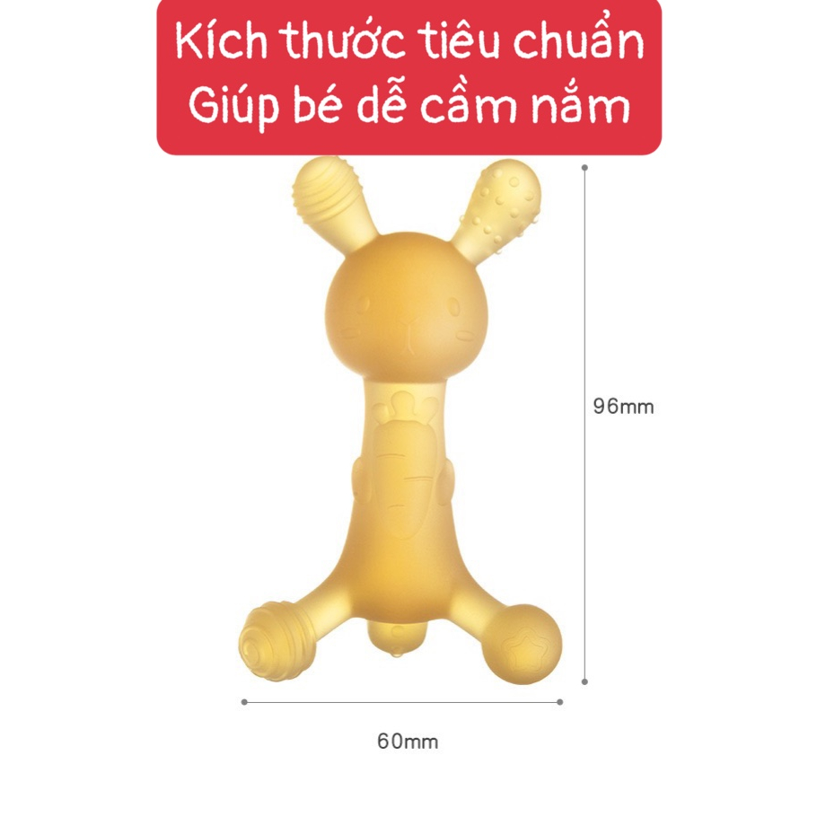 Gặm nướu cho bé sơ sinh Silicon NaNo cao cấp Hình thỏ Tinikid