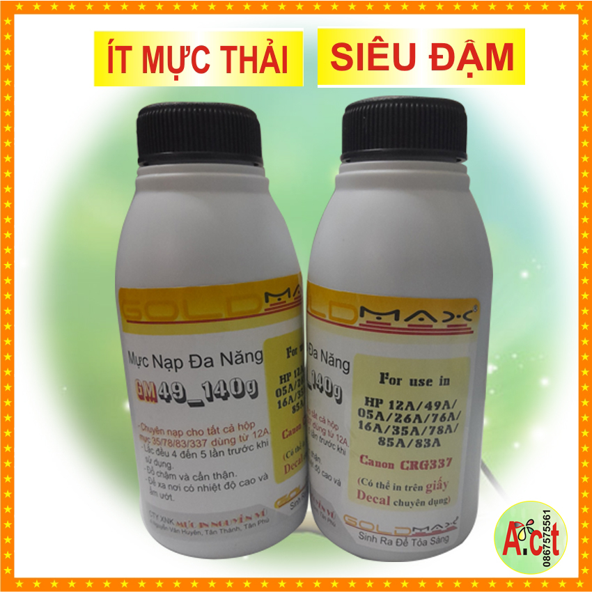 Mực nạp hộp mực  máy in Canon imageClass MF4720w , MF4750 , MF4750dn , MF4450 , MF4452 , MF4412 , MF