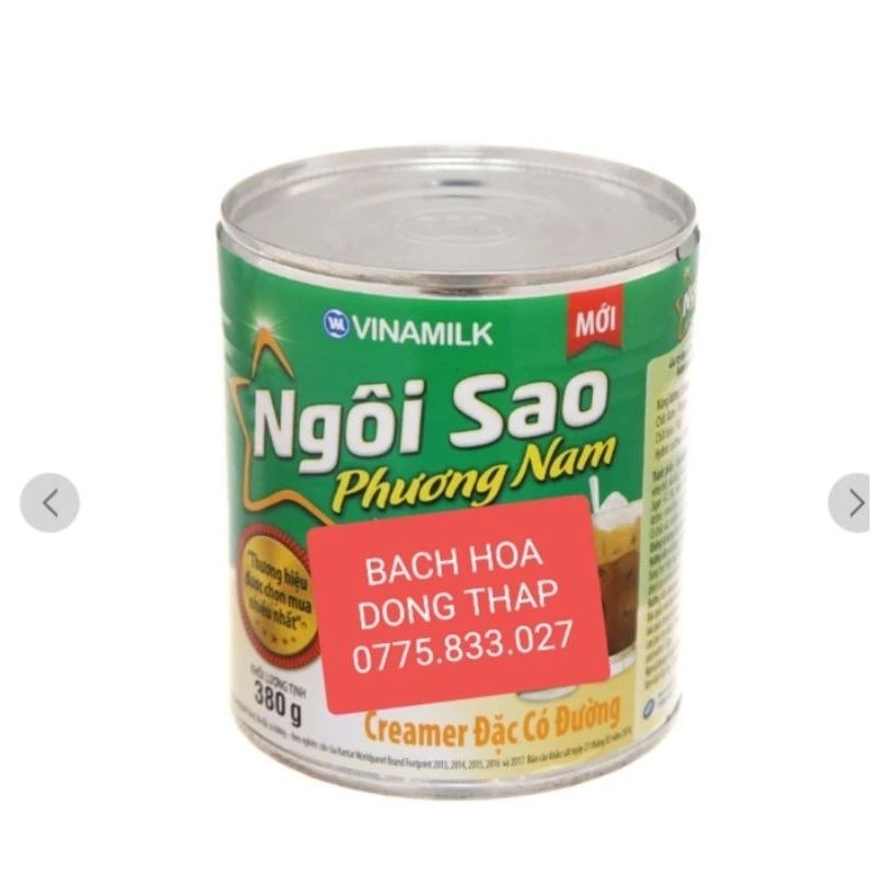 1 lon hoặc 1 hộp giấy sữa đặc ngôi sao Phương Nam 380gr