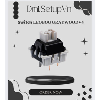 Switch LEOBOG Graywood V4 Linear, 5 pin, lò xo 2 tầng, có tản led  dùng cho bàn phím cơ