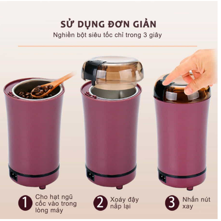 Máy Nghiền Đồ Khô, Máy Xay Các Loại Hạt, Ngũ Cốc, Gạo, Siêu Tốc, Siêu Mịn Mẫu Mới Siêu Tiện Lợi - Gia Dụng Gia Đình