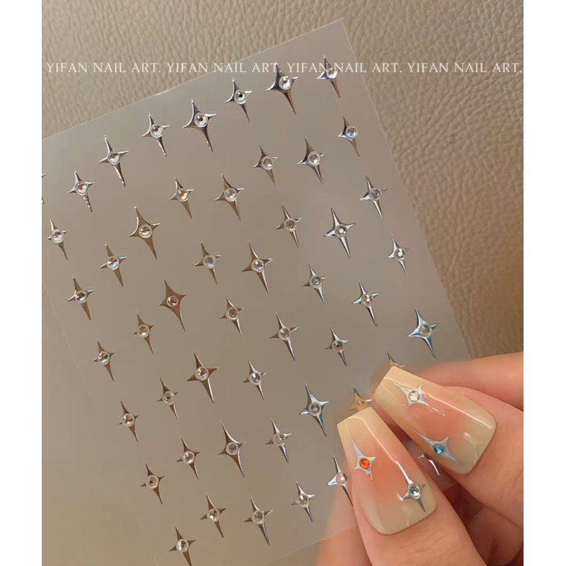 Sticker 3D in lụa dán móng tay