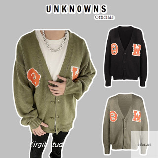 👑👑 - áo cadigan len off w.hite ow patch knit cardigan cao cấp, áo sweater len cadigan off w.hite cao cấp