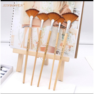 Bộ 5 chổi xoè cao cấp quét mặt bánh -vẽ tranh