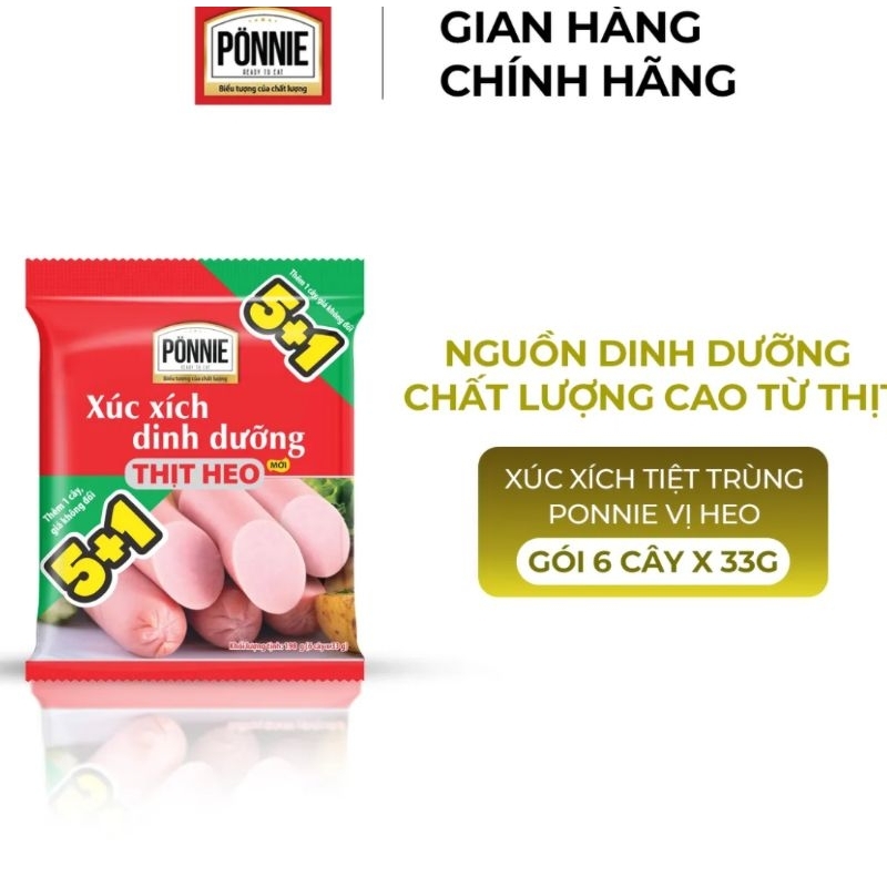 Combo 5 Bịch Xúc Xích Ponnie Cao Cấp  DATE MỚI