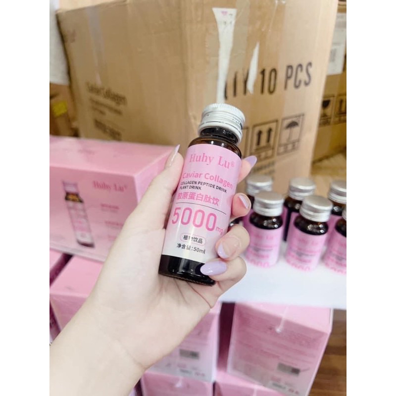 Hộp 10 chai Huhy Lu Collagen Caviar 5000mg